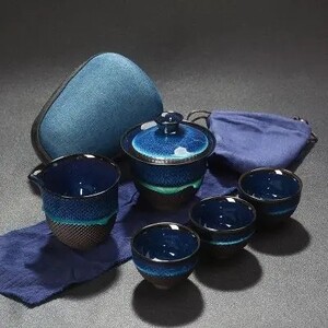 Kinietiškas Kung Fu Kelioninis arbatos rinkinys Keraminis glazūra arbatinukas arbatinukas Gaiwan porcelianinis arbatinukas virduliai Arbatos rinkiniai Gėrimų indai Arbatos ceremonija