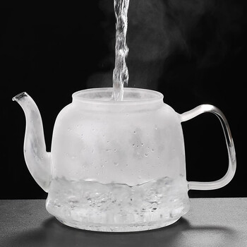 HMLOVE Heat Resistant Glass Teapot Steamed & Boiling Kettle Tea Infuser Filter High Borosiliate Chinese Teawear Pot 1200ml