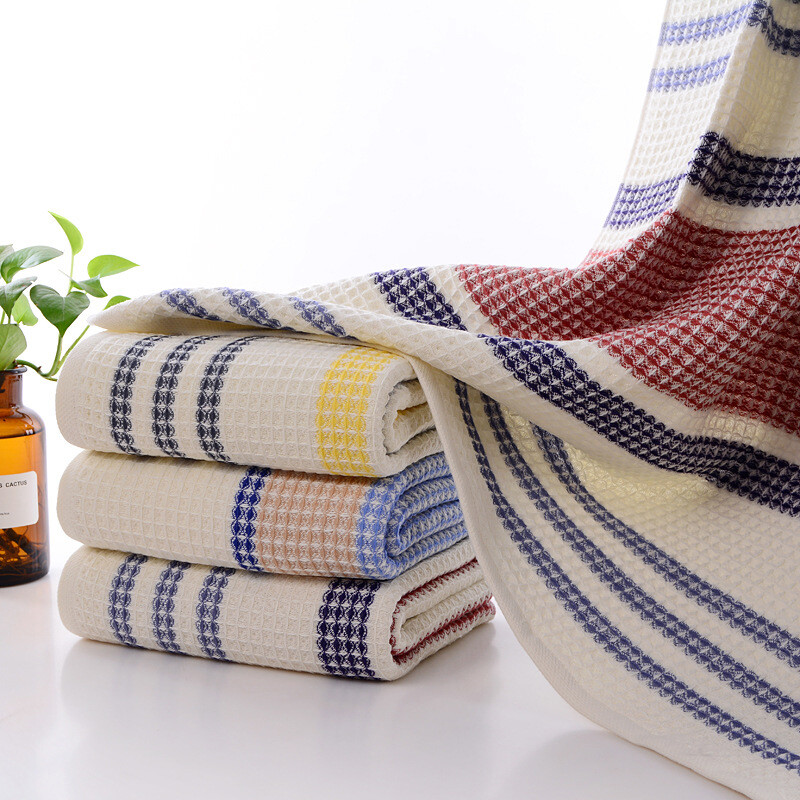 Karštai išparduodamas sutirštintas grynos medvilnės korio vonios rankšluostis, itin sugeriantis, minkštas ir kvėpuojantis spalvotas šeimyninis didelis vonios rankšluostis