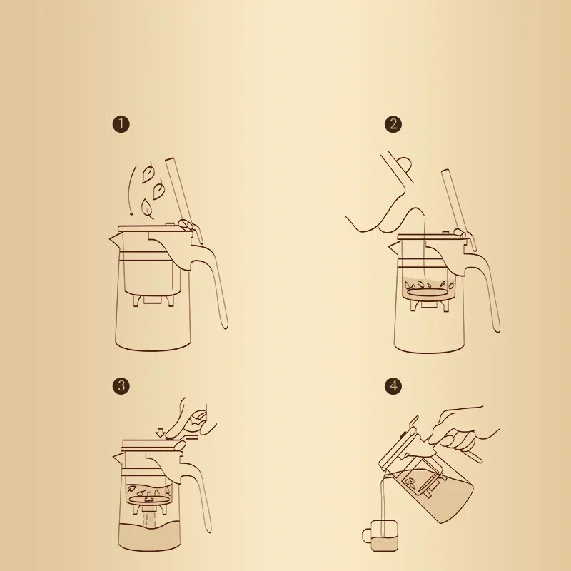 Arbatinukas su infuzatoriumi sutirštinto stiklo šildomas atsparus arbatos puodas Vienu mygtuku filtruojantis arbatos atskyrimas virdulys arbatos kavos virimo aparatas