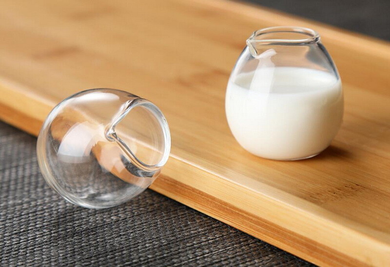 20 ml läbipaistvad piimakannud Kohv Teejoogid Magustoit Hommikusöök Jaapani väike piimakann Kohvitass Klaaskruusid Jooginõud