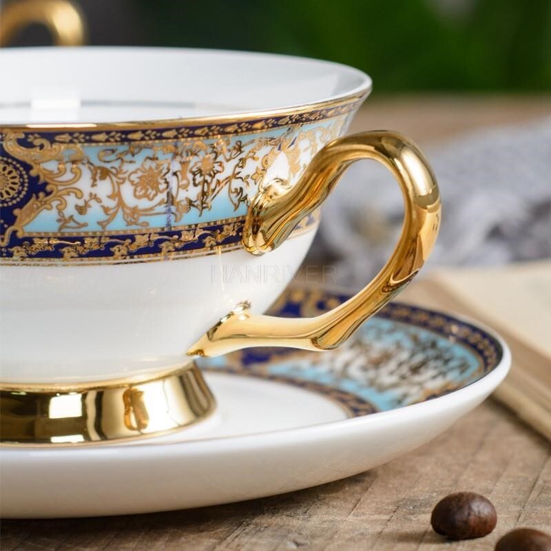 Briti stiilis Phnom Penh Bone China kohvitass taldrik Inglise pärastlõunatee tass Bohemian Coffee Cup