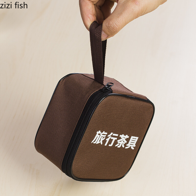 7 dalių rinkinys Kinų Kung Fu arbatos rinkinys Keraminis nešiojamas arbatinuko rinkinys Lauke Kelionės Gaiwan arbatos puodeliai arbatos ceremonijos arbatos puodelis Puiki dovana