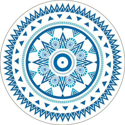 Didelė stora mikropluošto mandala apvali paplūdimio rankšluosčio geometrijos antklodė su kutu pikniko jogos meditacijos kilimėlis 150cm