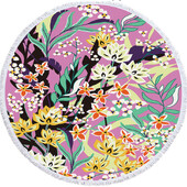 Spalvotas spausdinimas gėlės apvalus paplūdimio rankšluostis 150 cm kutais jūros paplūdimio rankšluostis mikropluošto rankšluostis SPA