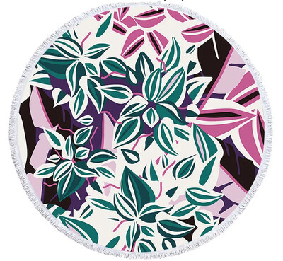 Spalvotas spausdinimas gėlės apvalus paplūdimio rankšluostis 150 cm kutais jūros paplūdimio rankšluostis mikropluošto rankšluostis SPA