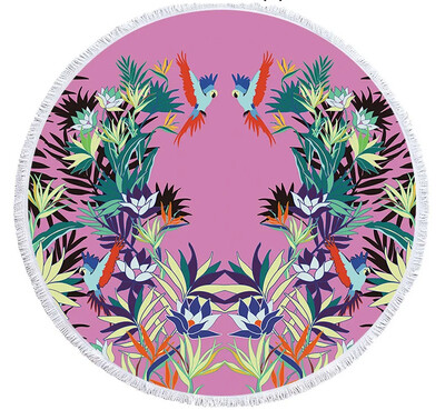 Spalvotas spausdinimas gėlės apvalus paplūdimio rankšluostis 150 cm kutais jūros paplūdimio rankšluostis mikropluošto rankšluostis SPA