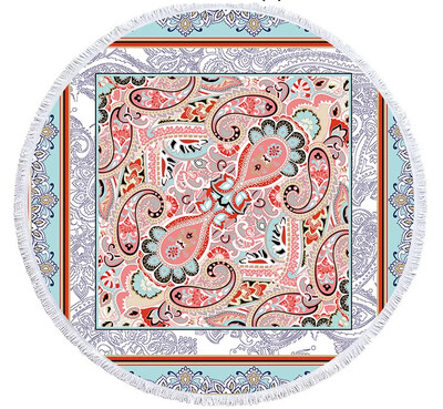 Spalvotas spausdinimas gėlės apvalus paplūdimio rankšluostis 150 cm kutais jūros paplūdimio rankšluostis mikropluošto rankšluostis SPA