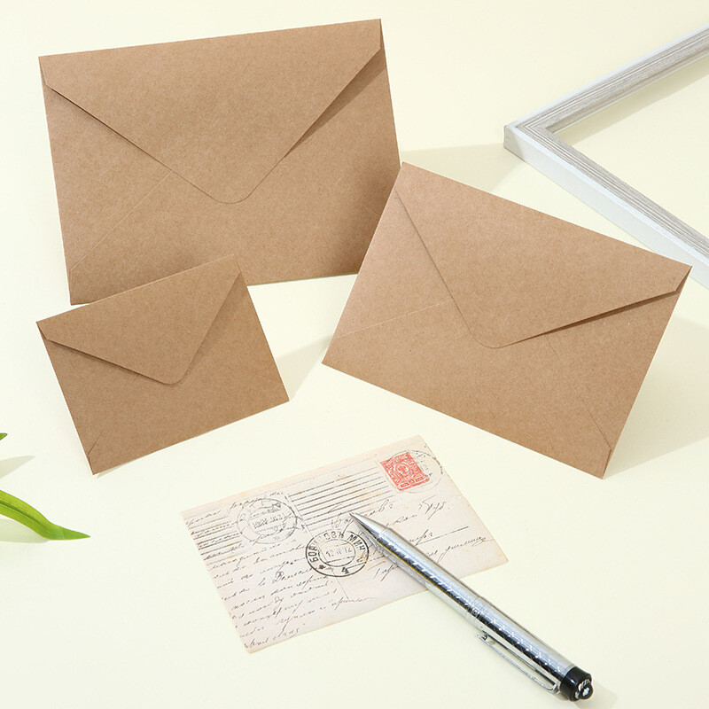 Tootja koht Tume retro jõupaber euroopa stiilis ümbrik piiriülene paks tühi väike pitsatiga ümbrik 