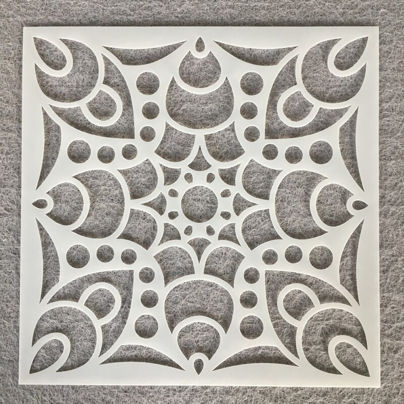 Βοηθητικό πρότυπο ζωγραφικής μάνταλα μάνταλα Amazon διασυνοριακός με σπρέι χρώματος πέτρινου χάρακα προτύπου κοίλου τοίχου DIY