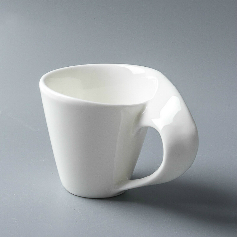 Uusima disainiga 80 ml Wave Bone China kohvitassi ja alustassi komplekt, valge luksuslik Türgi kohvikukruus Latte Cappuccino ESPRESSO teetass