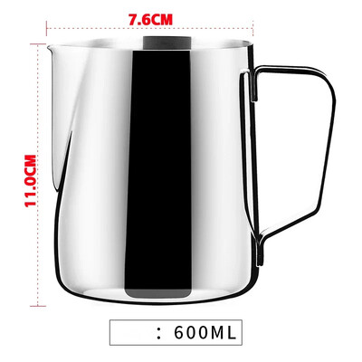 350 ml/600 ml Coffee Latte tass 304 roostevabast terasest piimavahutass koos Scale Fancy Milk Cupiga Barista piimakann kohvinõud