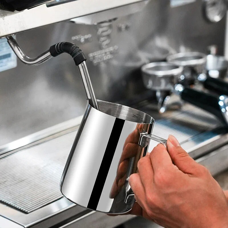 350 ml/600 ml Coffee Latte tass 304 roostevabast terasest piimavahutass koos Scale Fancy Milk Cupiga Barista piimakann kohvinõud