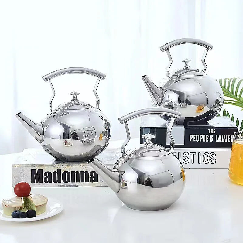 Sutirštinto nerūdijančio plieno 1–2 l arbatinukas gėlių arbatos virdulys su sieteliu Viešbutis Restoranas Restoranas Arbatinukas Indukcinė viryklė