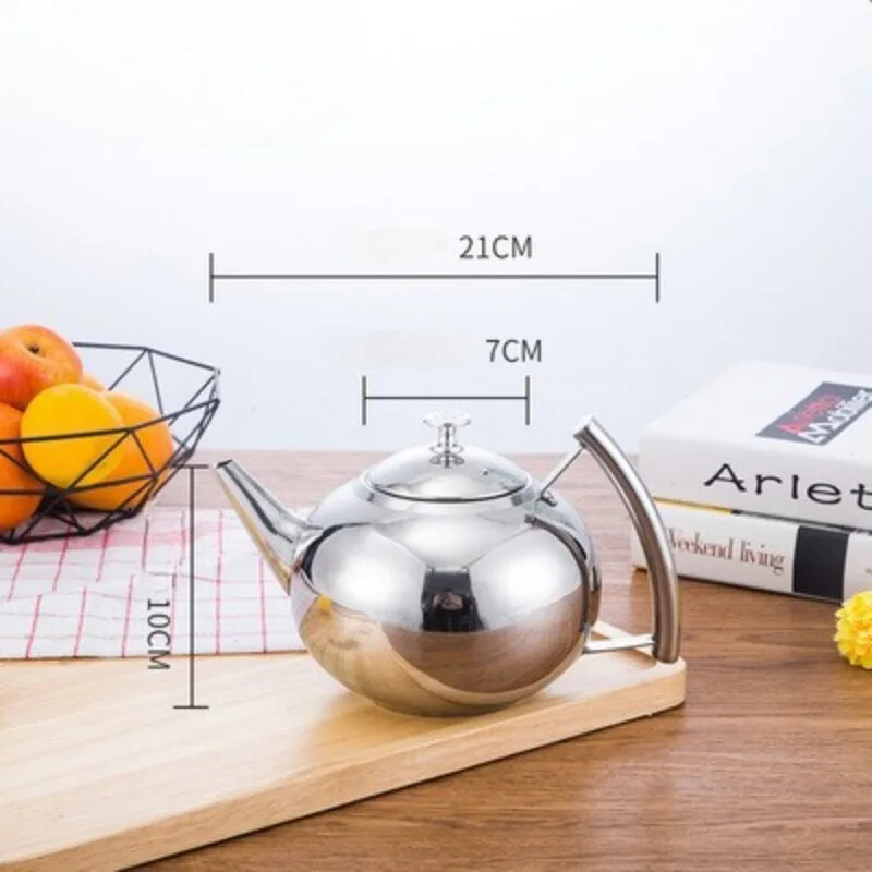 Sutirštinto nerūdijančio plieno 1–2 l arbatinukas gėlių arbatos virdulys su sieteliu Viešbutis Restoranas Restoranas Arbatinukas Indukcinė viryklė