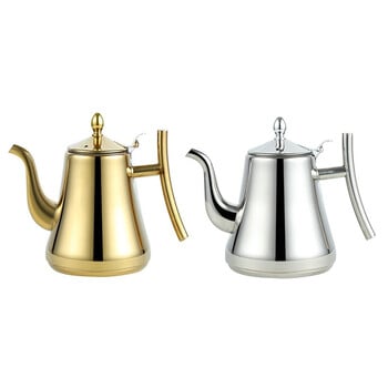 1 τμχ Κουζίνα Χοντρό ανοξείδωτο ατσάλι Golden Silver Teapot with Infuser Coffee Pot Induction Cooker Βραστήρας τσαγιού Βραστήρας νερού