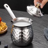 Turkiškas kavos puodas, kavos virimo aparatas nerūdijančio plieno kavos puodas, viryklės viršus šokoladinis pieno šildytuvas su snapeliu 200 ml