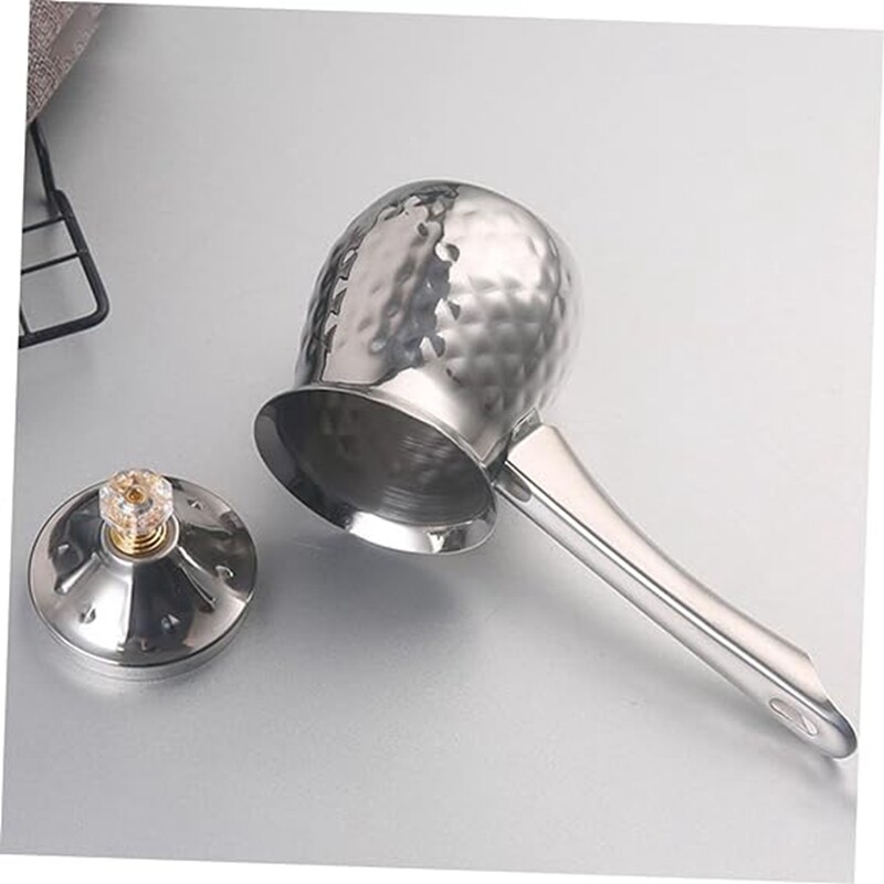 Turkiškas kavos puodas, kavos virimo aparatas nerūdijančio plieno kavos puodas, viryklės viršus šokoladinis pieno šildytuvas su snapeliu 200 ml