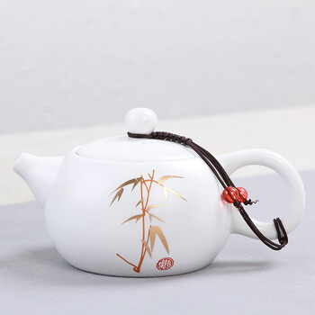 Ding Kiln White Matte Ceramic Teapot, Kung Fu Teapot, Handmade kettle kung fu teapot tea ceremony пуер чайник 180 ml