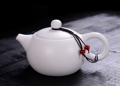 Ding Kiln White Matte Keraminis arbatinukas, Kung Fu arbatinukas, Rankų darbo virdulys Kung Fu arbatinukas arbatos ceremonija puer arbatinukas 180ml