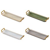 Šiaurės šalių serviravimo padėklas su rankenomis Kosmetikos kvepalų makiažo papuošalų padėklas, skirtas rūbų tualetui Miegamojo Namų virtuvei