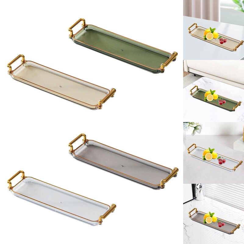 Šiaurės šalių serviravimo padėklas su rankenomis Kosmetikos kvepalų makiažo papuošalų padėklas, skirtas rūbų tualetui Miegamojo Namų virtuvei