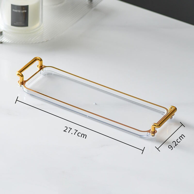 Šiaurės šalių serviravimo padėklas su rankenomis Kosmetikos kvepalų makiažo papuošalų padėklas, skirtas rūbų tualetui Miegamojo Namų virtuvei