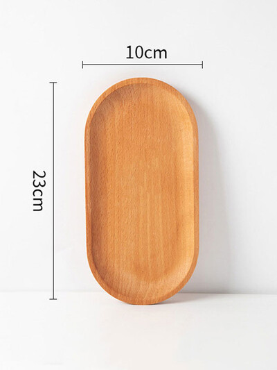 Ovaalne puidust teealus Serveerimislaud Taldrik Suupisted Toidu säilitusnõu alusele Puuviljaroogade jaoks Taldrik Magustoidu serveerimisalus