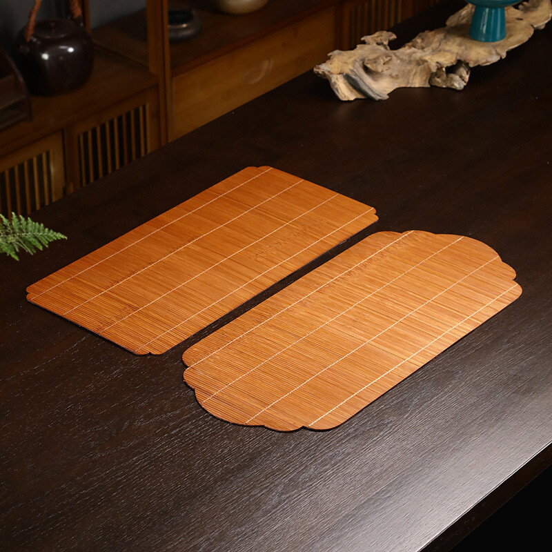 Lak Bamboo Weaving Povoljan oblak Podloga za čaj Ručno tkana stolna zastavica Zen priprema čaja Vodootporna podloga za čaj Dodaci za čajnu ceremoniju