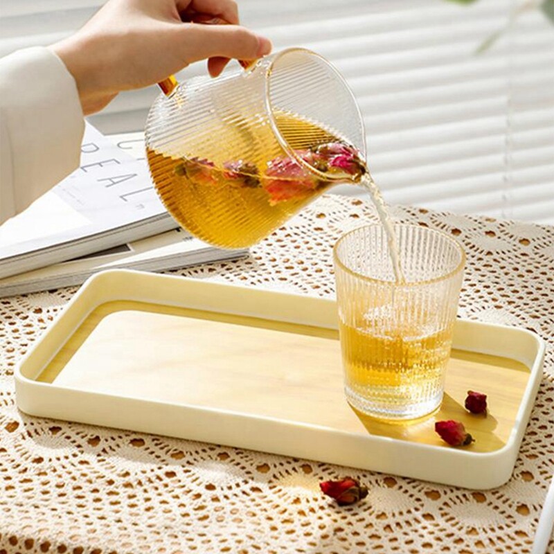 Padėklas stačiakampė lėkštė Japoniškos arbatos padėklas stačiakampis buitinis padėklas arbatos puodeliai šalto virdulio vandens puodeliai padėklas vakarienės lėkštė