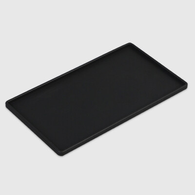 Silikoninis minkšto kilimėlio organizatoriaus padėklas neslystantis kilimėlis, plastikinis plokščias 255 mm neslystantis sukamasis butelių laikiklis vonios kambariui arba stalviršiui