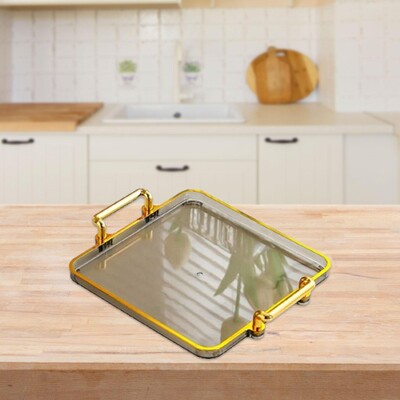 Käepidemetega serveerimisalus Mitmeotstarbeline toidualus Vannitoa sisekujundusega parfüümikandik väliterrassi diivanilauale