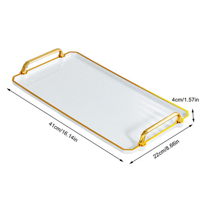 Patiekimo padėklas su rankenomis Dekoratyvinis padėklas Praktiška stačiakampė vaisių užkandžių lėkštė virtuvei Restoranas Vakarėliams Baro staliukas