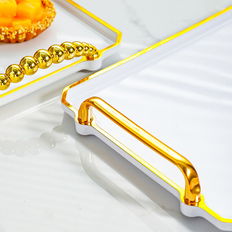 Patiekimo padėklas su rankenomis Dekoratyvinis padėklas Praktiška stačiakampė vaisių užkandžių lėkštė virtuvei Restoranas Vakarėliams Baro staliukas