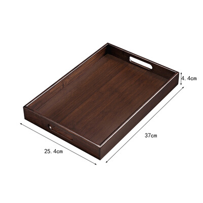 Medinis serviravimo padėklas su rankena Lengvai valomas Patogus stalviršiui Dekoratyvinis kaimiškas stačiakampis