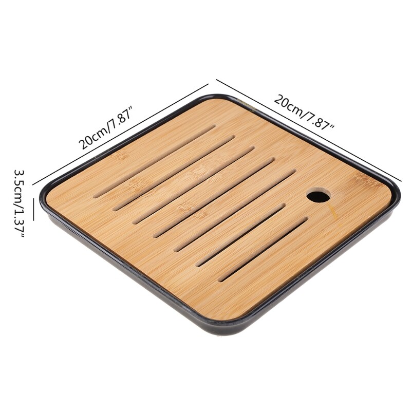 Ruudukujuline lihtne kuiv leotusteealus Keskkonnasõbralik puidust drenaaž veehoidla Kung Fu teelaua laud Kvaliteetne toa tseremoonia