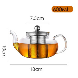 600/800 ml kuumakindlast klaasist teekann lille teekomplekt Veekeetja Infuser Teekann tassis tee jaoks Gaiwan Pu Erh Pot Pots Teekannud Puer