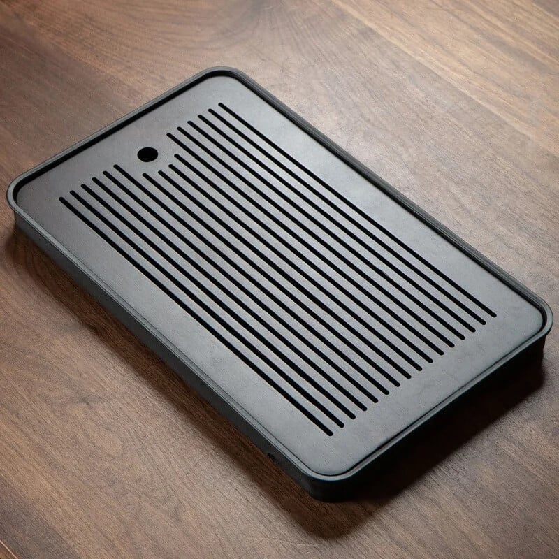 1vnt nešiojamas bambuko arbatos padėklas Mažas buitinis arbatos padėklas Paprastas Kung Fu arbatos rinkinys Drenažo laikymo drenažas, sausas ir šlapias dvejopo naudojimo