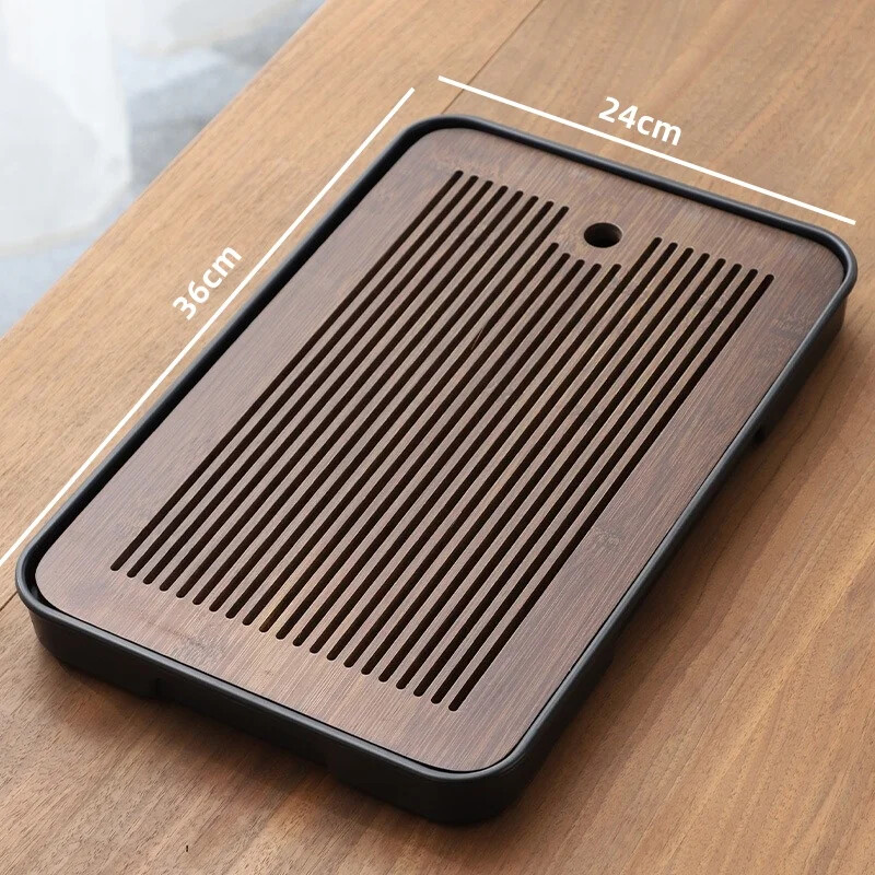 1vnt nešiojamas bambuko arbatos padėklas Mažas buitinis arbatos padėklas Paprastas Kung Fu arbatos rinkinys Drenažo laikymo drenažas, sausas ir šlapias dvejopo naudojimo