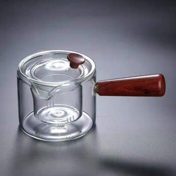 Σετ Τελετών Τσαγιού Clear Glass Teapot Resistant στη θερμότητα Αφαιρούμενο Clean Teapot Cup Τουρκικό κάλυμμα δοχείου για γάλα για τσάι