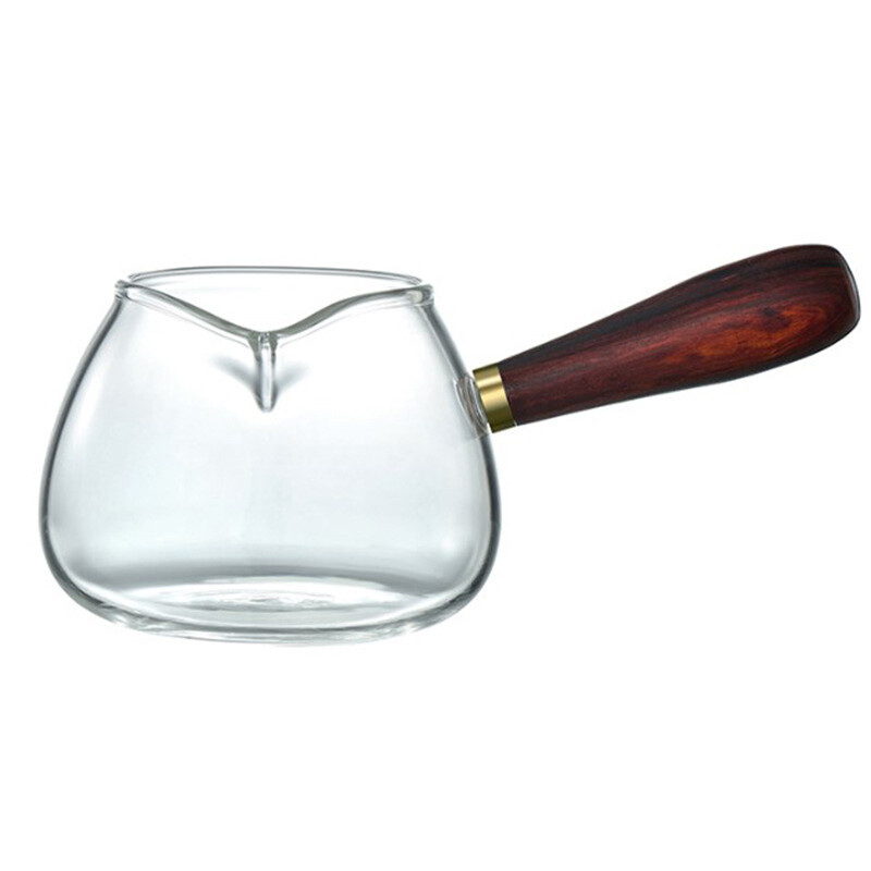 Kūrybingas karščiui atsparus stiklas šviesaus šono medinės rankenos arbatos dozatorius Fair Cup su filtru Kungfu arbatos rinkinys arbatinukas arbatos virimo aparatas