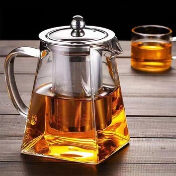 350-950ml Tea Infusers Teapot Glass Heat with Stainless Steel Infuser Heat Resistant Glass Teapot Household for Tea Partyes