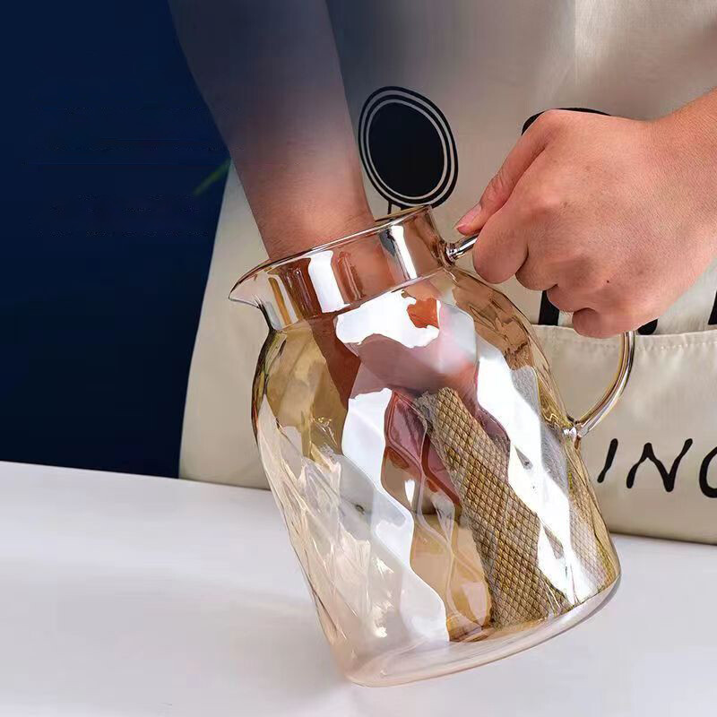 Aukštos kokybės gintaro stiklo arbatinukas arbatinukas Keraminis virdulys su filtru Yixing molio virdulys Kavos puodai Arbatinukai vandens virduliams virti