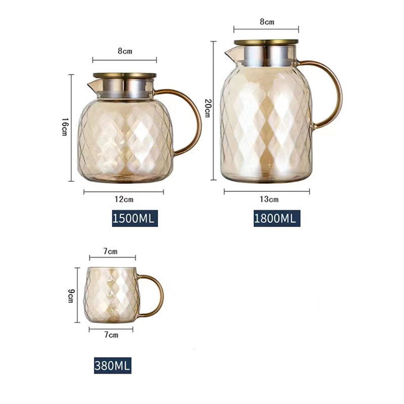 Aukštos kokybės gintaro stiklo arbatinukas arbatinukas Keraminis virdulys su filtru Yixing molio virdulys Kavos puodai Arbatinukai vandens virduliams virti