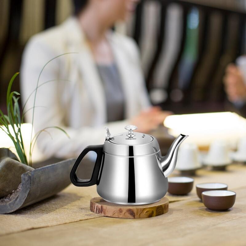 Nerūdijančio plieno arbatos virdulys 1,5 l didelis virdulys su arbatos sieteliu Maisto kokybės vandens virdulys Didelės talpos vandens puodas namų virtuvei
