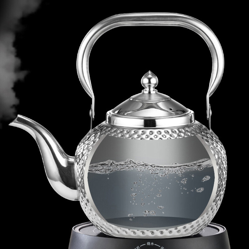 Roostevabast terasest teekann koos kurnaga, haamerdatud sfääriline veekeetja hõbedane kuldne teekann induktsioonpliit teekeetja jooginõud