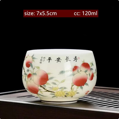 Peen lambarasva jade valge portselanist teetass Käsitsi valmistatud kaasaskantav keraamiline teetass Kohandatud teekomplekt Isiklik meistritass