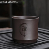 Kinijos Yixing purpurinio molio arbatos puodelis nešiojamas meditacijos puodelis Rankų darbo Boutique arbatos dubenėlis Master Cup Individualus arbatos rinkinys 120 ml