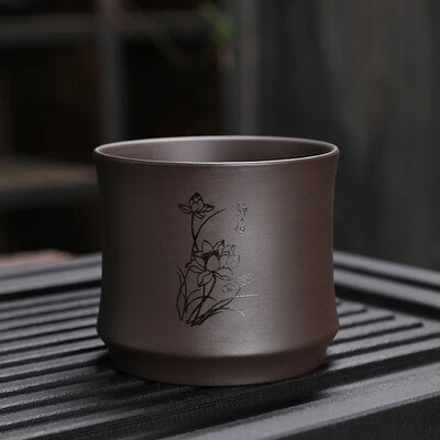 Kinijos Yixing purpurinio molio arbatos puodelis nešiojamas meditacijos puodelis Rankų darbo Boutique arbatos dubenėlis Master Cup Individualus arbatos rinkinys 120 ml