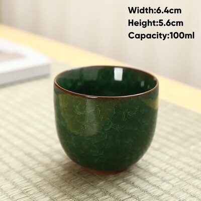 Ledo traškėjimo stiliaus keraminis arbatos puodelis, keramikiniai espreso kavos puodeliai, porcelianinis Kung Fu arbatos puodelis, keraminis sake puodelis, arbatos dubuo, didmeninė prekyba